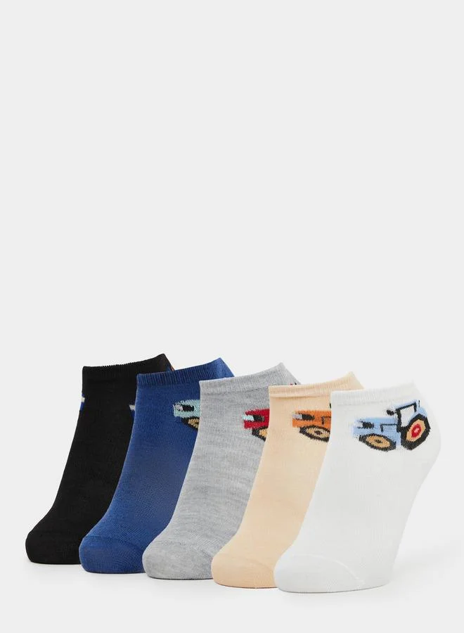 Styli Pack of 5 - Kids Graphic Print Ankle Socks